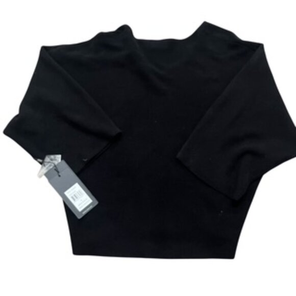 NEW Cyrus Black Women’s Sweater Size Small Ragland Sleeves Cropped Relaxed Fit - Picture 10 of 12
